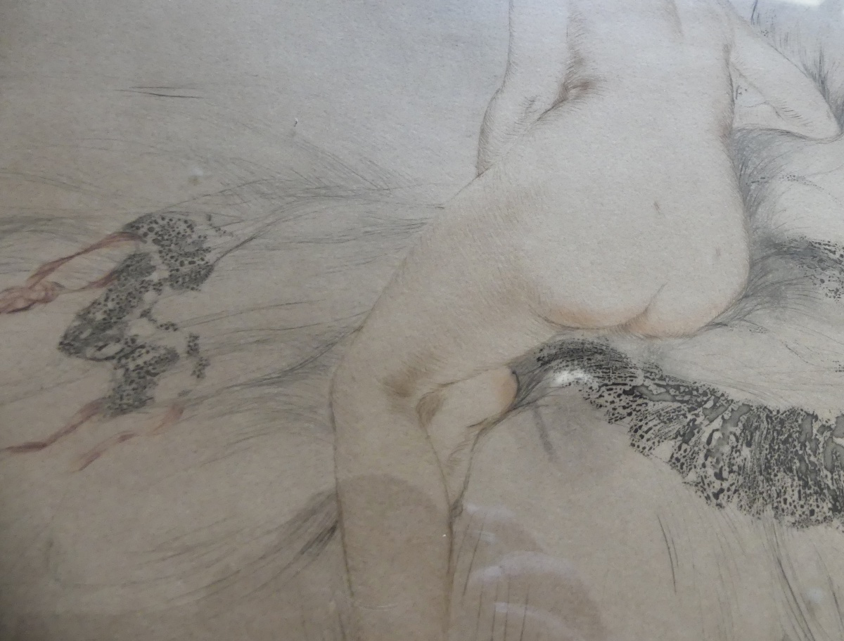 Louis Icart,  "le coucher", eau forte et aquatinte, signée, art deco-photo-3