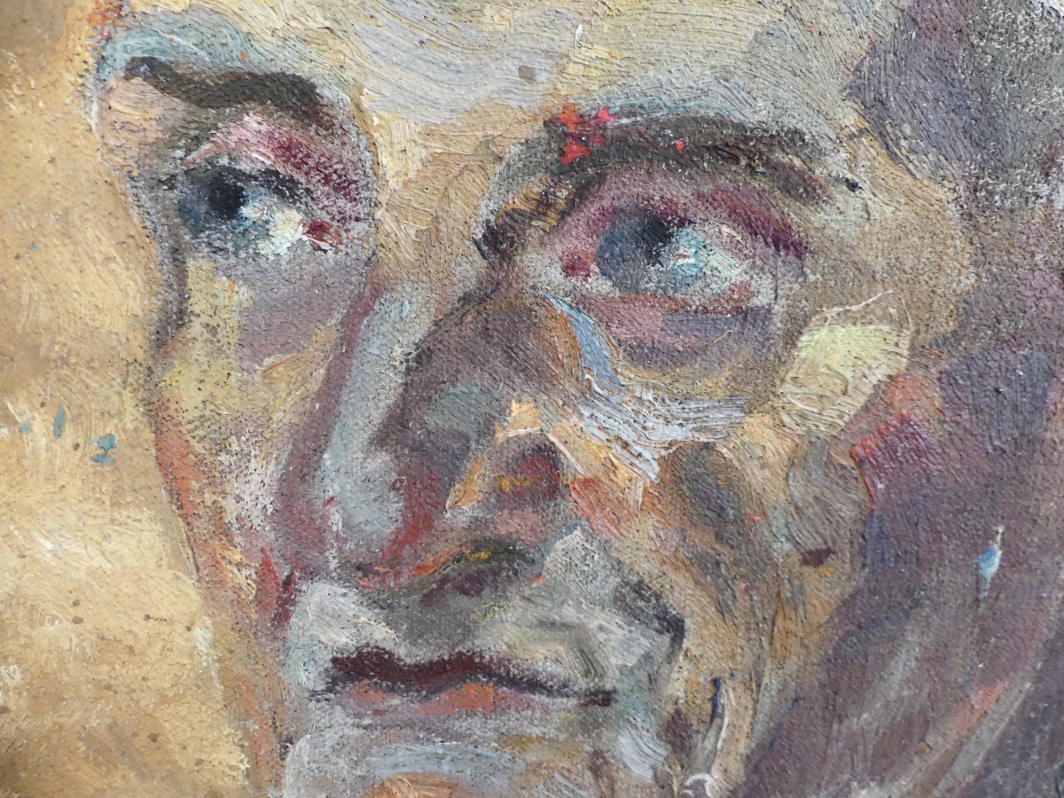 René Grandidier, «  Le Patriarche », Oil On Canevas, XX ème-photo-2