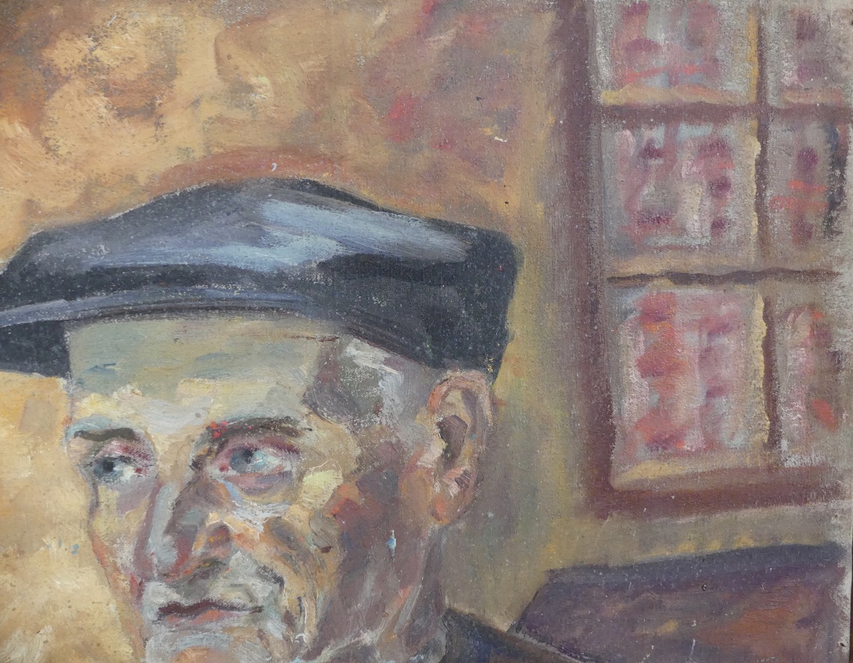 René Grandidier, «  Le Patriarche », Oil On Canevas, XX ème-photo-6