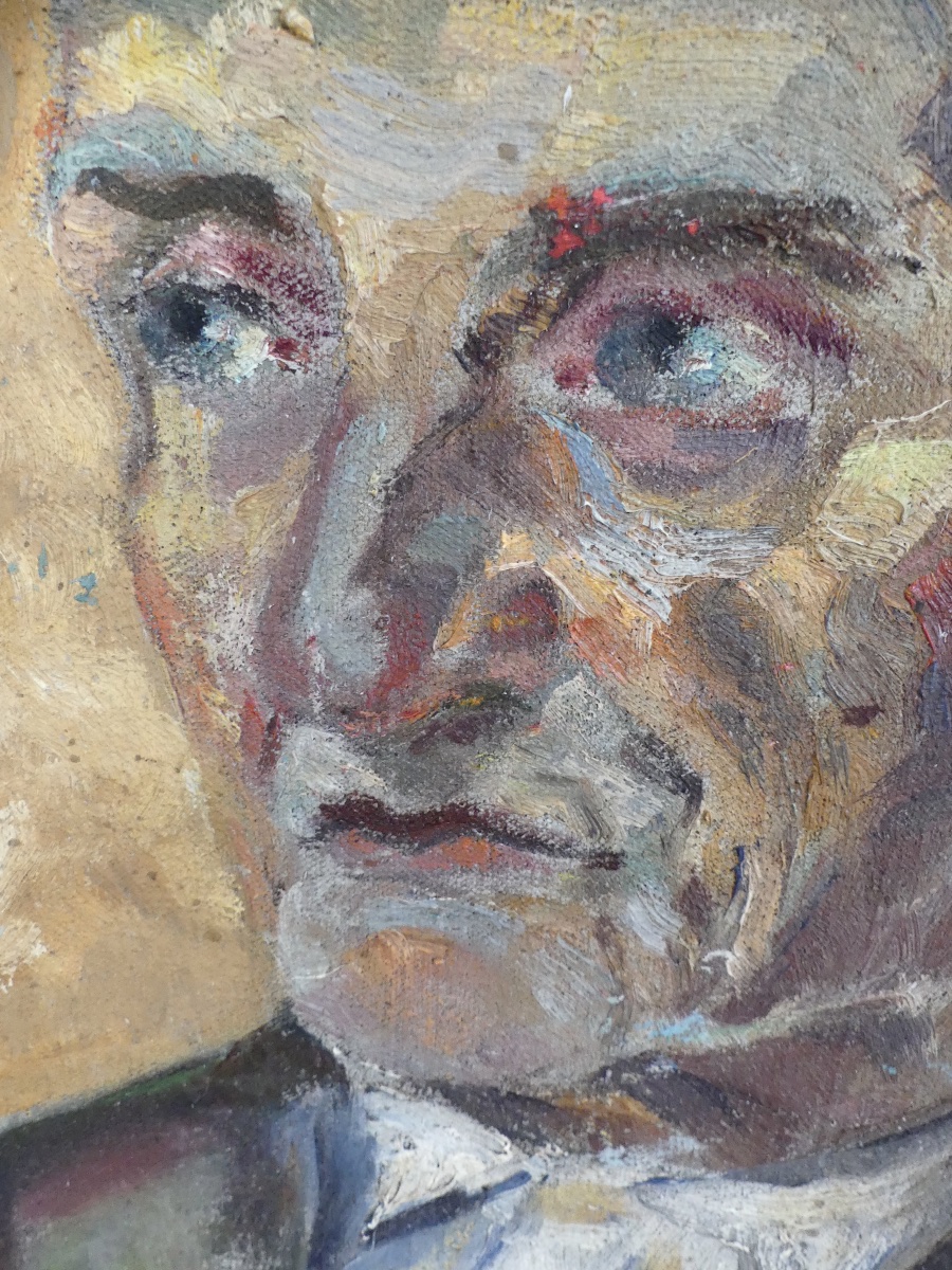 René Grandidier, «  Le Patriarche », Oil On Canevas, XX ème-photo-7