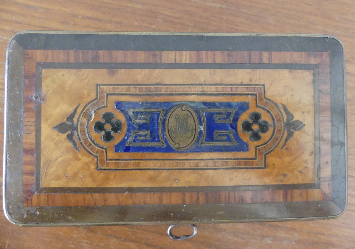 Coffret en marqueterie, époque restauration, XIX ème-photo-2
