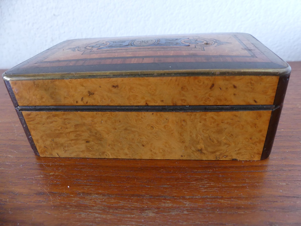 Coffret en marqueterie, époque restauration, XIX ème-photo-3