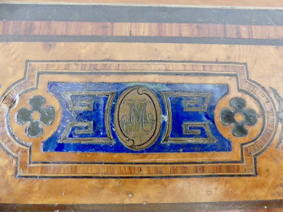 Coffret en marqueterie, époque restauration, XIX ème-photo-4