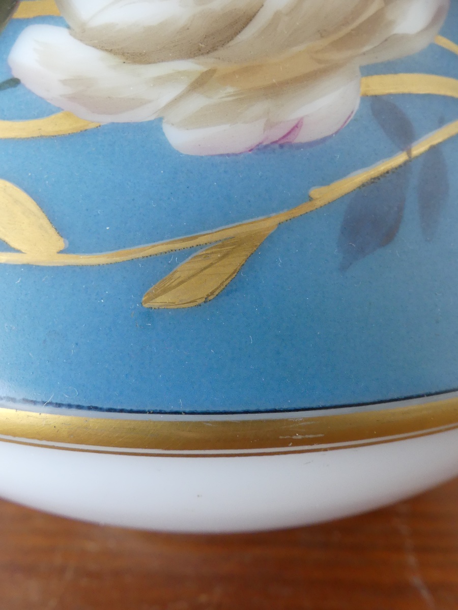 Paire vases opaline, milieu XIX ème.-photo-4