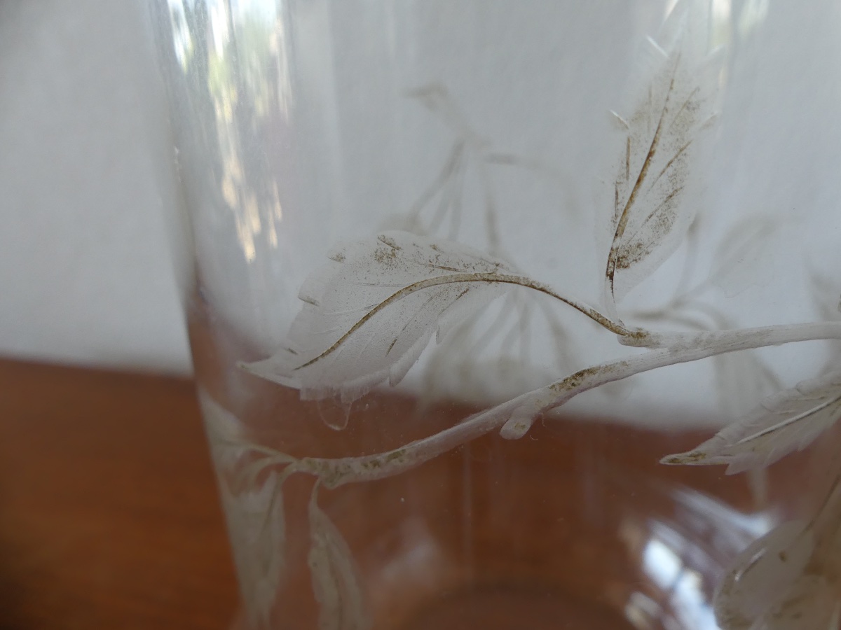 Cut Crystal Vase With A White Metal-set Neck, Signed Ercuis, Circa 1900, Art Nouveau.-photo-1