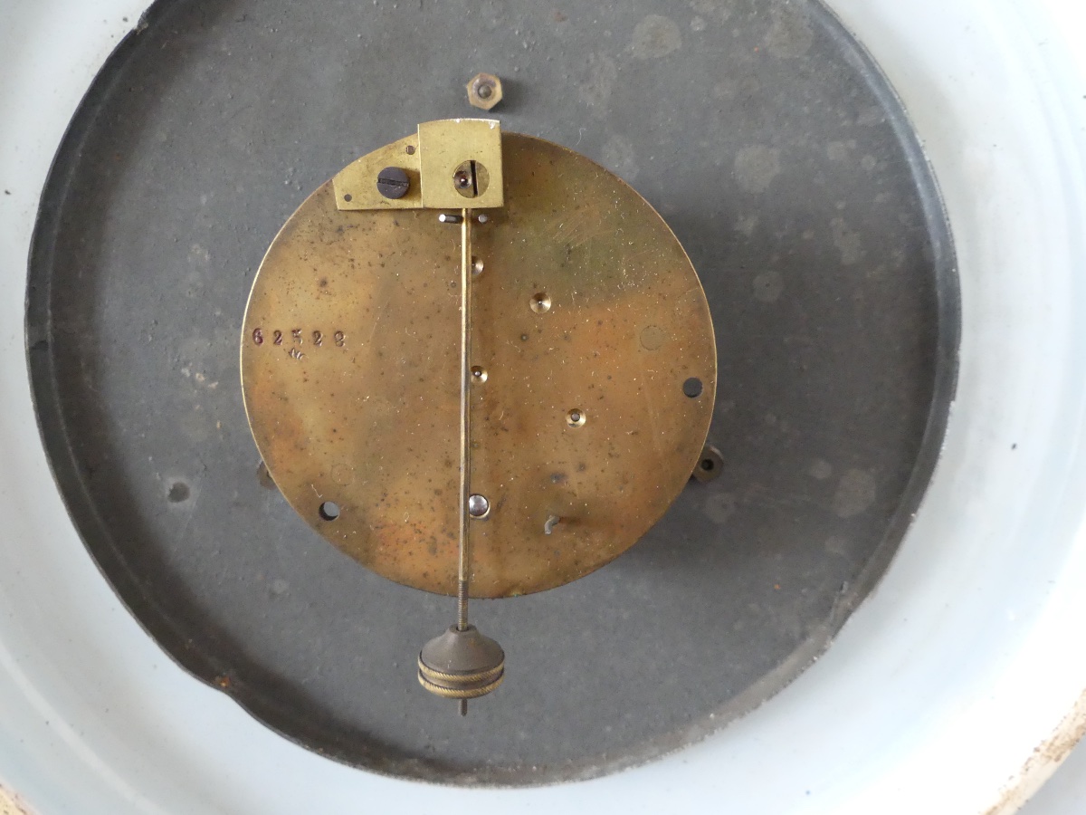 Pendulum Clock, Made Of Earthenware By Porquier-beau In Quimper, Brittany, 19th Century. -photo-7