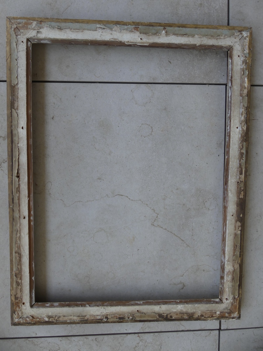 Gilded Wooden Frame From The Late 18th Century / Early 19th Century.-photo-3