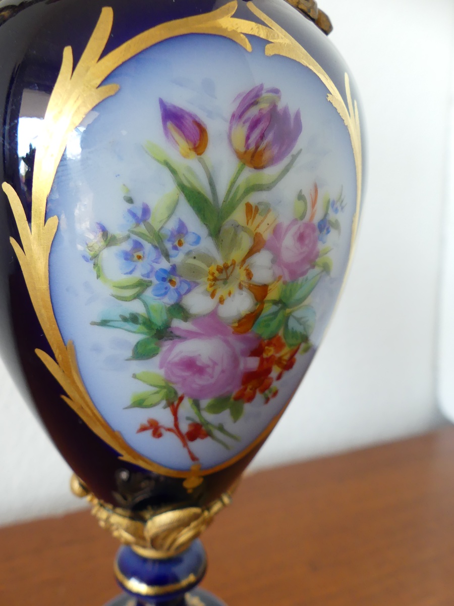 Porcelain Ewer With Bronze Mountings, Late 19th Century.-photo-2