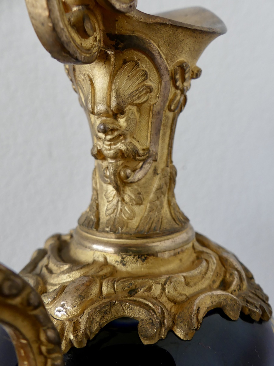Porcelain Ewer With Bronze Mountings, Late 19th Century.-photo-1