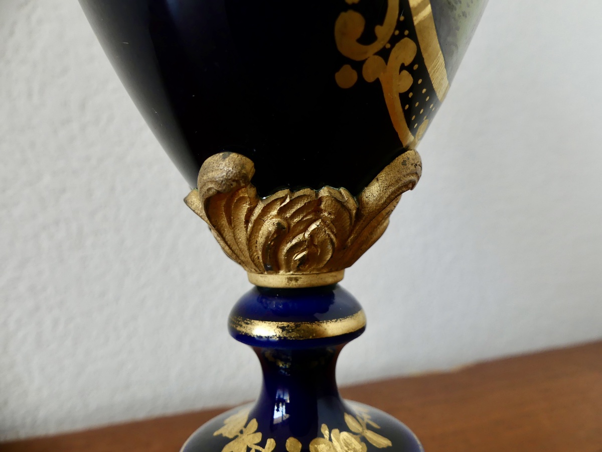Porcelain Ewer With Bronze Mountings, Late 19th Century.-photo-4