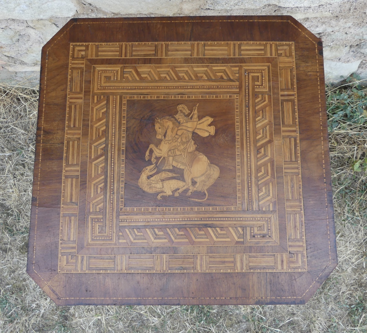 Marquetry Side Table From Sorrente, Italy, Mid-19th Century-photo-2