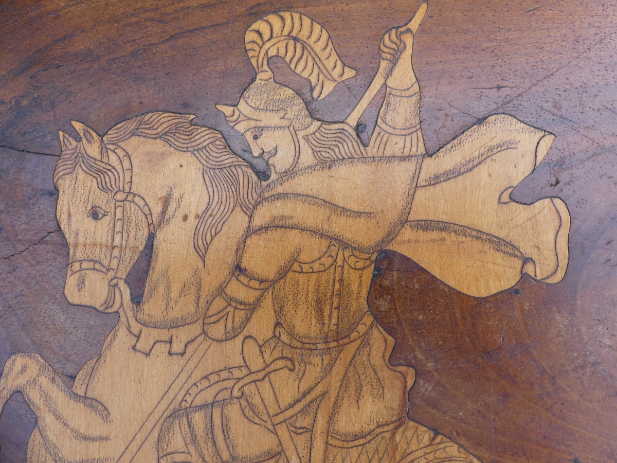 Marquetry Side Table From Sorrente, Italy, Mid-19th Century-photo-2