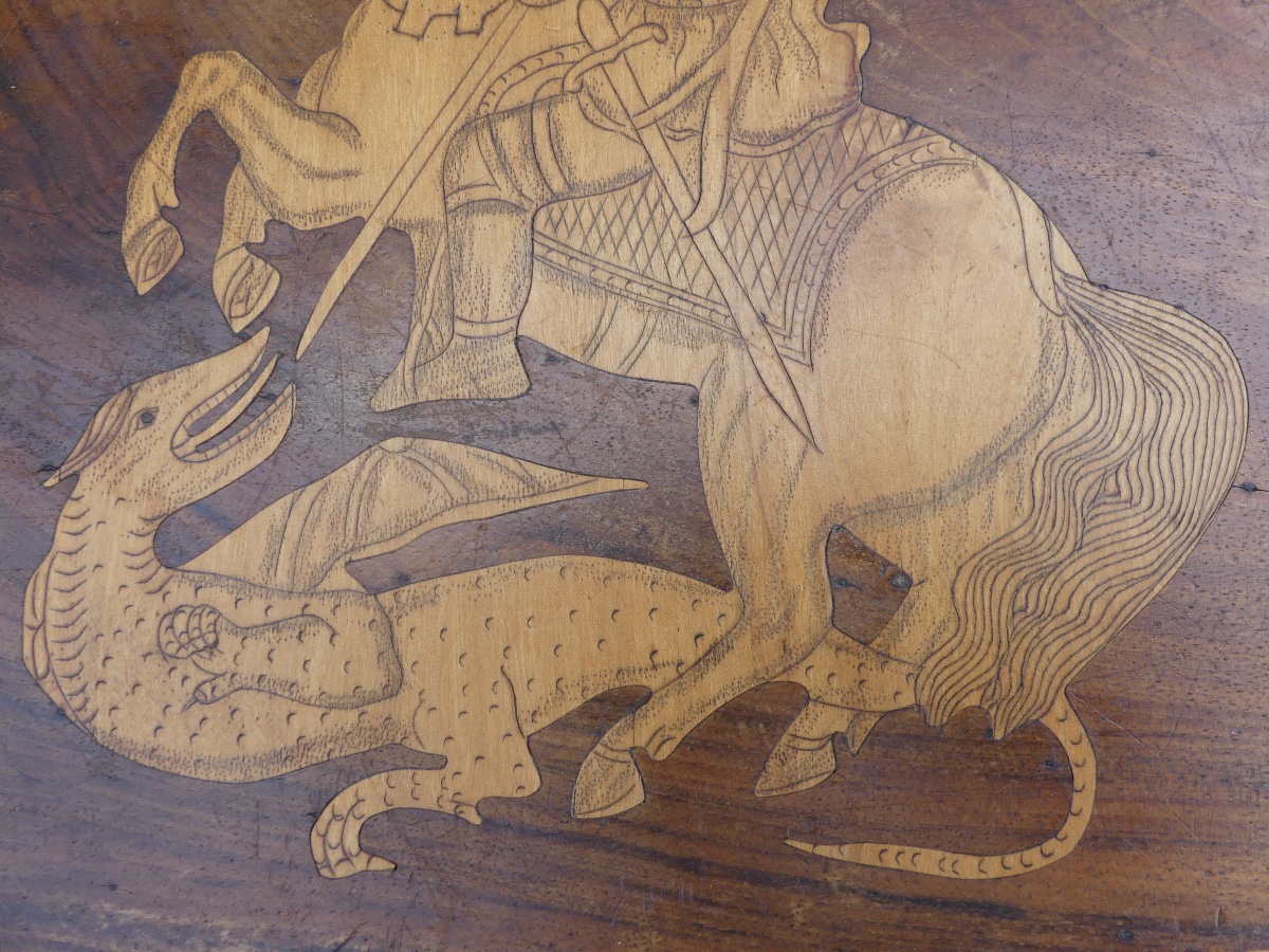 Marquetry Side Table From Sorrente, Italy, Mid-19th Century-photo-4