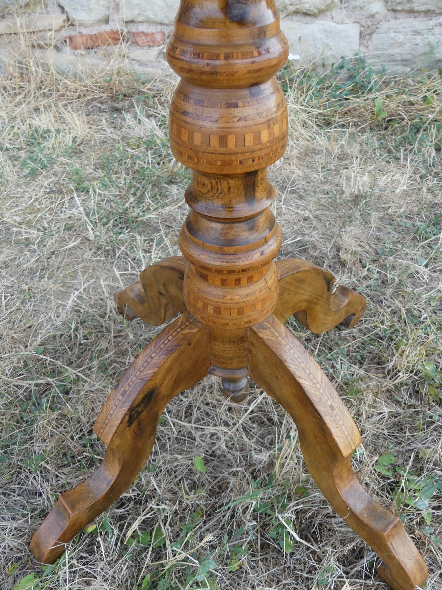 Marquetry Side Table From Sorrente, Italy, Mid-19th Century-photo-7