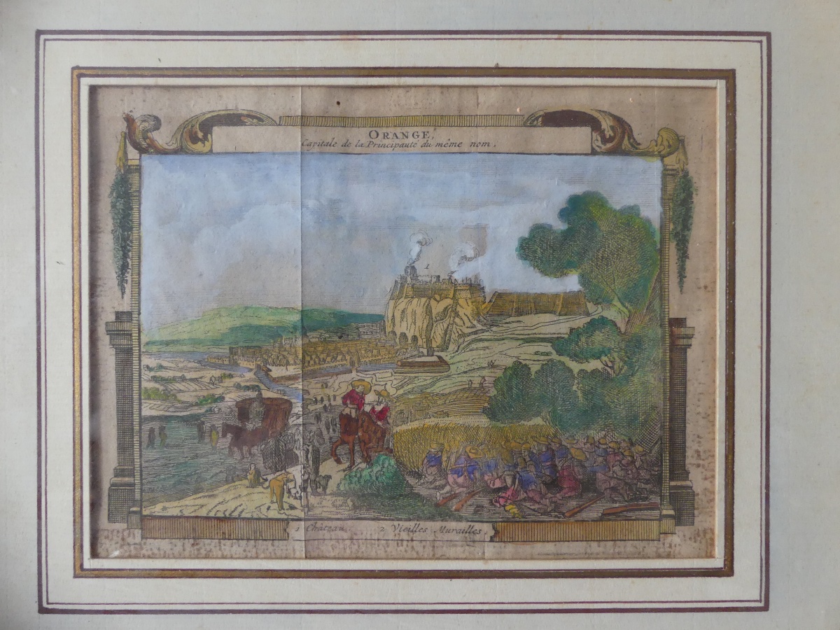 Gravure XVIII ème, ville d’Orange.-photo-2