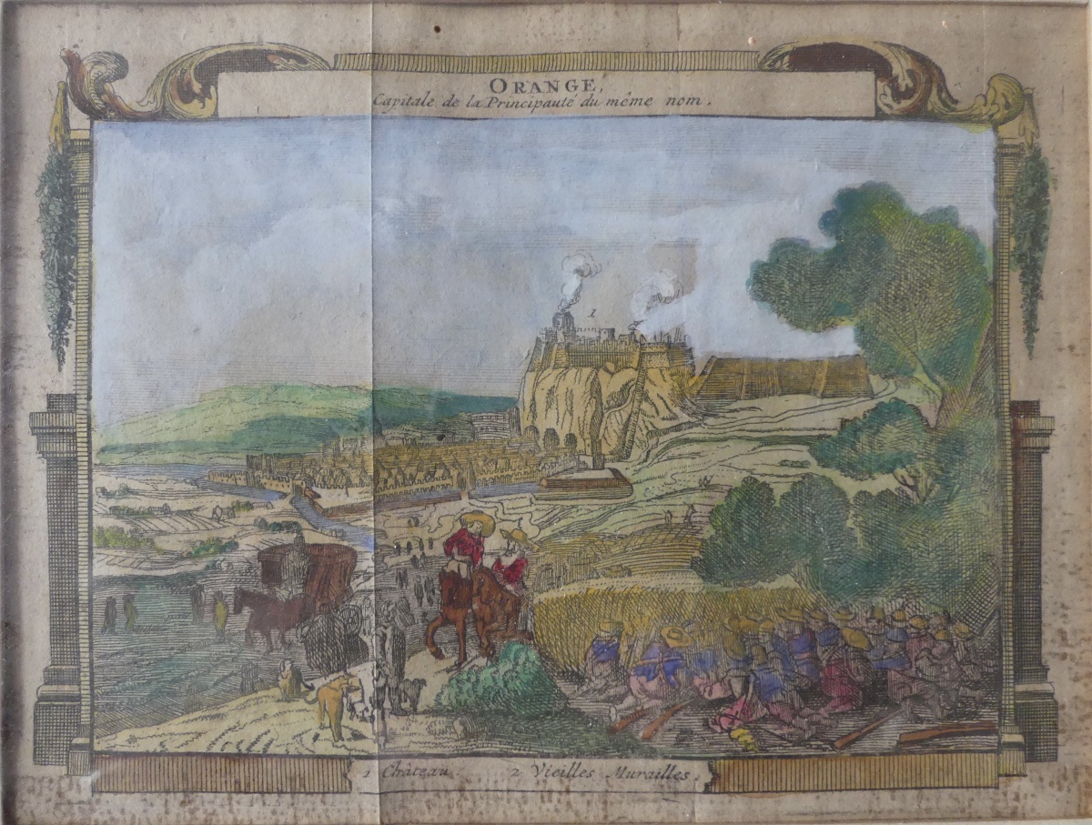 Gravure XVIII ème, ville d’Orange.
