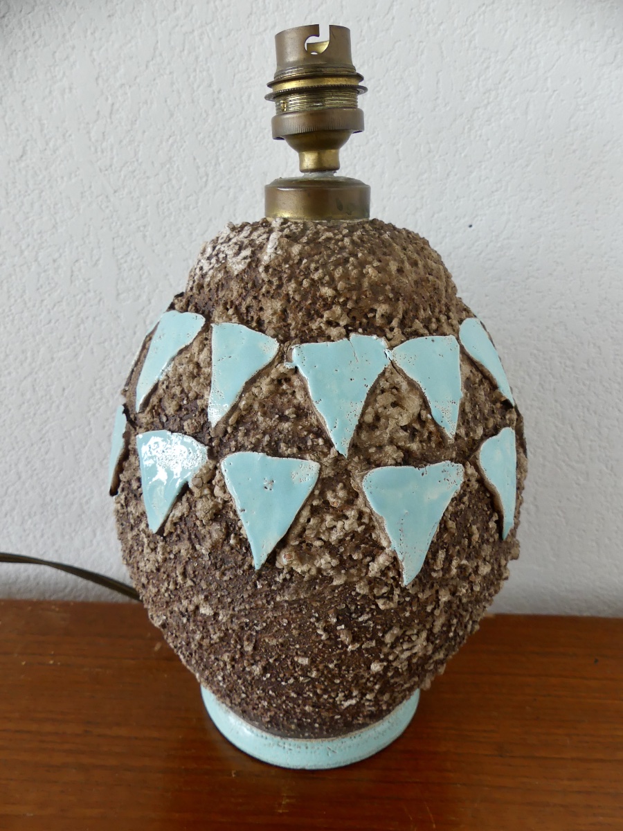 Pied de lampe céramique, art déco, 1930