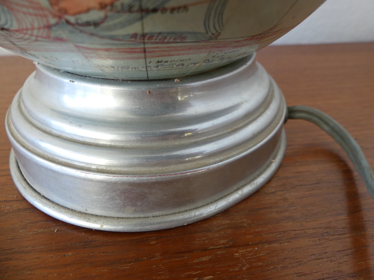 Small Nightlight, Lamp, Globe, And Map Of Tarride, Circa 1940.-photo-7