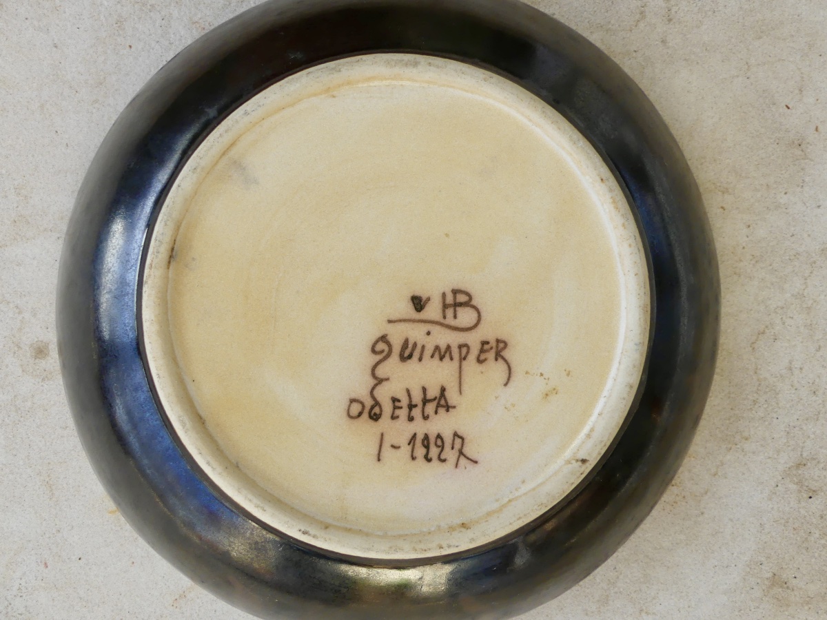 Ceramic Cup, Hb Quimper, Odetta, Bayeux Tapestry, 20th Century-photo-4