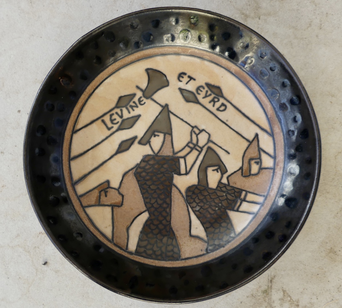 Ceramic Cup, Hb Quimper, Odetta, Bayeux Tapestry, 20th Century