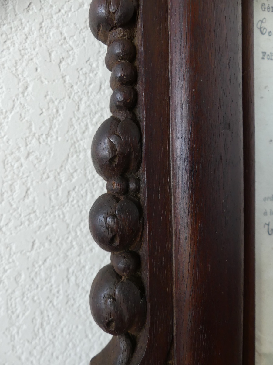 Excerpt From The Coat Of Arms Register, The Barthe Family Of Toulouse, Single-wood Frame, 19th Century-photo-3