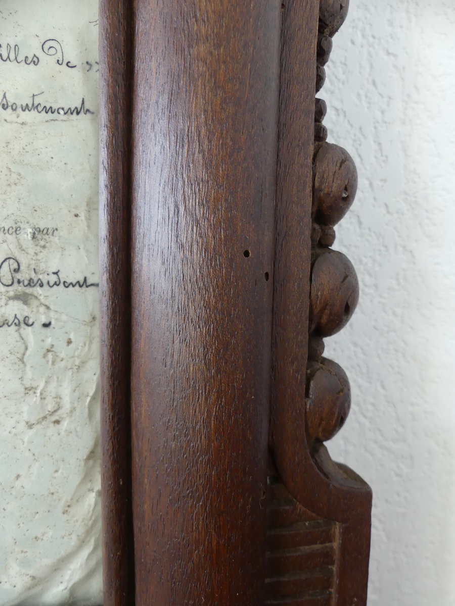 Excerpt From The Coat Of Arms Register, The Barthe Family Of Toulouse, Single-wood Frame, 19th Century-photo-5