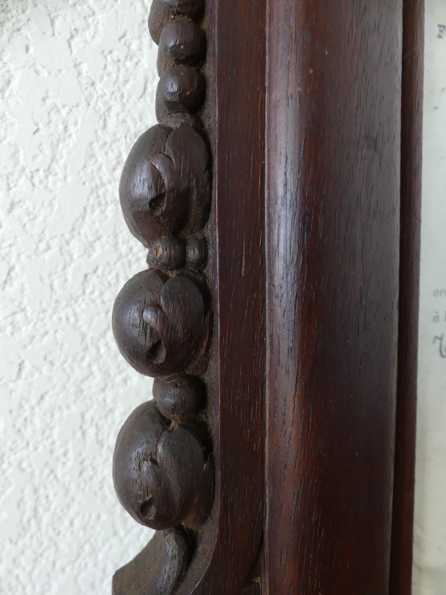 Excerpt From The Coat Of Arms Register, The Barthe Family Of Toulouse, Single-wood Frame, 19th Century-photo-6