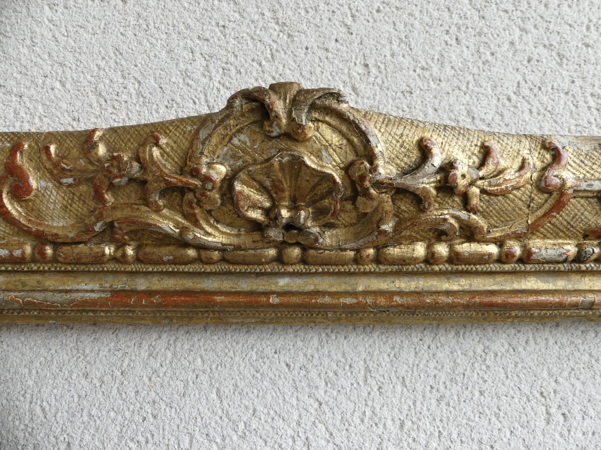 Cadre en chêne doré, époque Louis XIV, XVIIIème.-photo-3