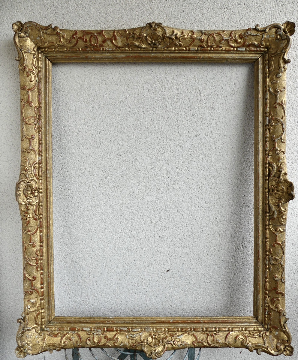 Cadre en chêne doré, époque Louis XIV, XVIIIème.