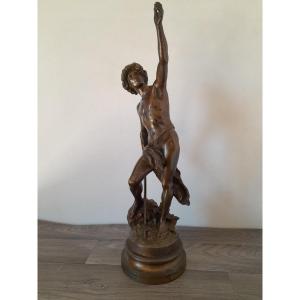 Bronze De Louis Gossin, David Contre Goliath