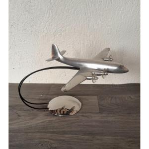 Dc-4 Airplane Model, Cast Aluminum, Mid 20th Century