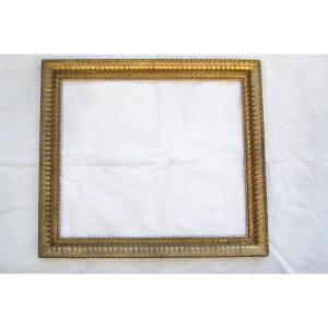 Guilloché Golden Wood Frame, 19th Century