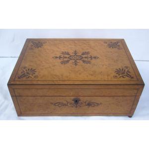 Speckled Maple Box, Charles X, 19th Century