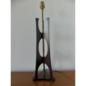 Pied de lampe en palissandre de Rio, 1950/60, design XX ème.