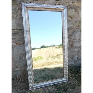 Miroir en bois argenté, vers 1840/50, XIX ème