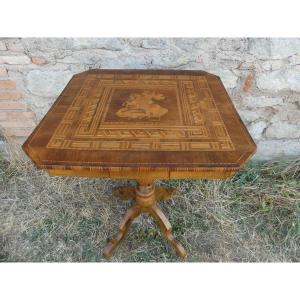 Marquetry Side Table From Sorrente, Italy, Mid-19th Century