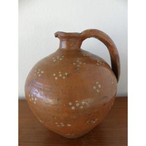 Cruche à eau, orjol en terre vernissée, XIX ème