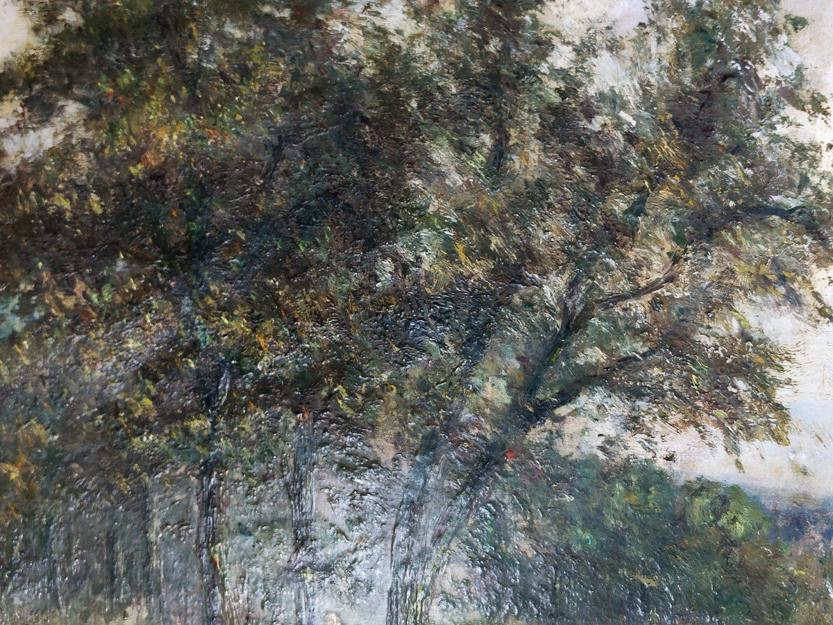 Félicie Ransy-putzeys (1853-1929): Colossal Oil On Canvas-photo-2