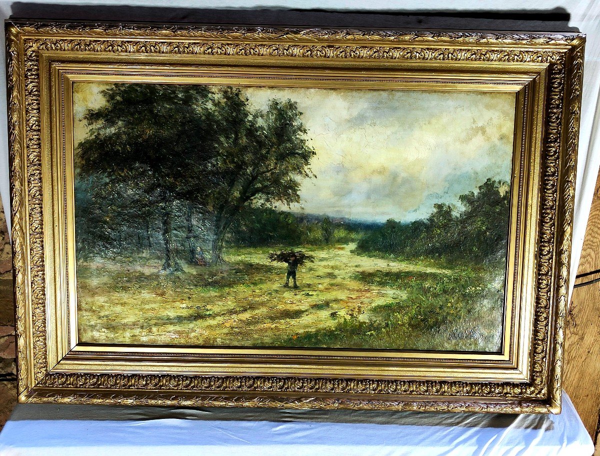 Félicie Ransy-putzeys (1853-1929): Colossal Oil On Canvas