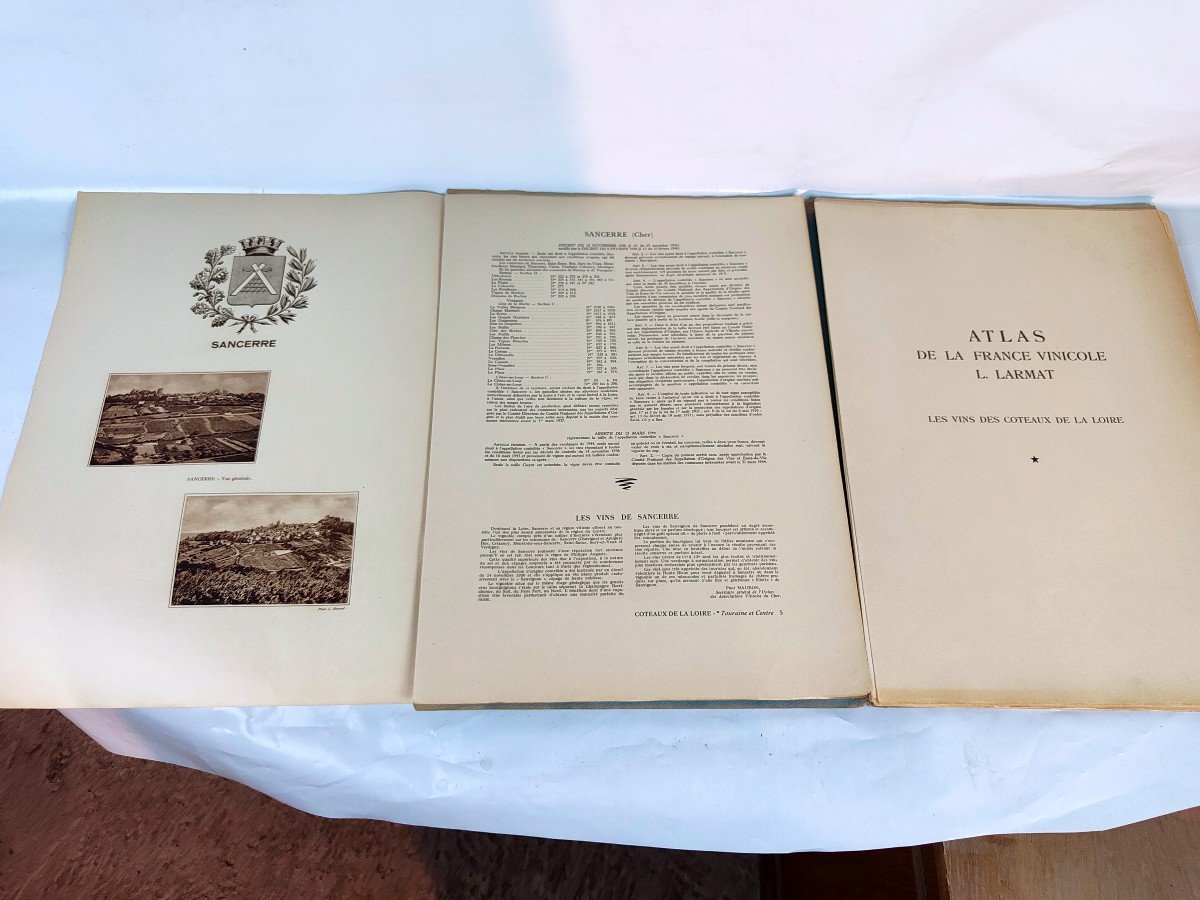 Very Rare Larmat Wine Atlas - Loire Valley - 1946-photo-4