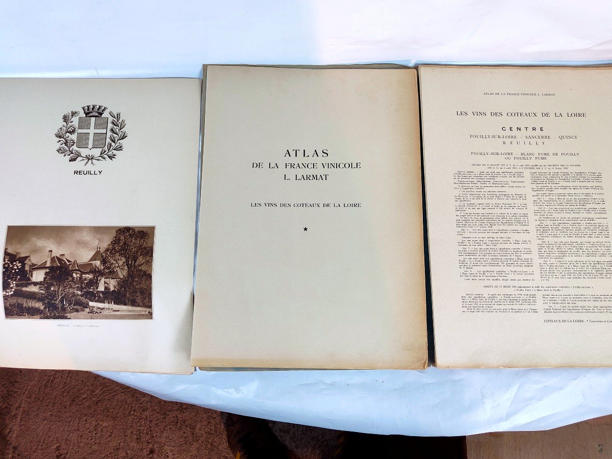 Very Rare Larmat Wine Atlas - Loire Valley - 1946-photo-1