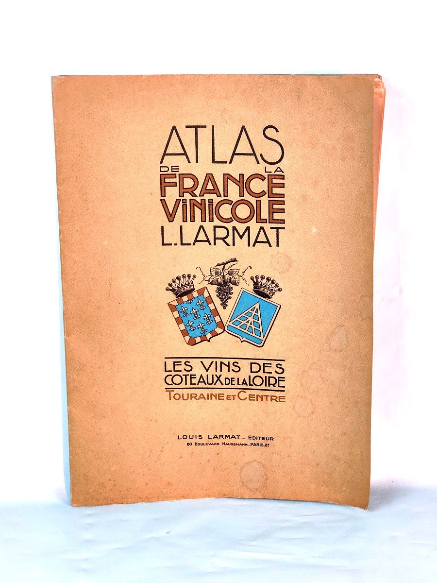 Very Rare Larmat Wine Atlas - Loire Valley - 1946