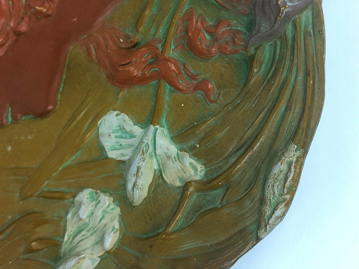 Decorative Dish Ernst Wahlis (1836-1900) - Viennese Art Nouveau - 1880/1890-photo-3