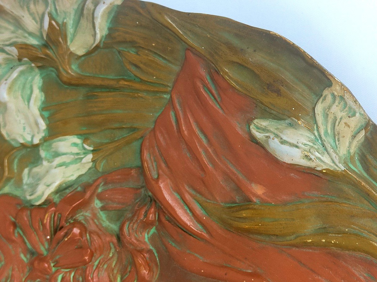 Decorative Dish Ernst Wahlis (1836-1900) - Viennese Art Nouveau - 1880/1890-photo-4