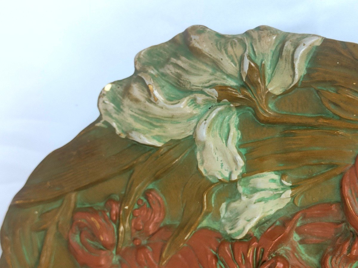 Decorative Dish Ernst Wahlis (1836-1900) - Viennese Art Nouveau - 1880/1890-photo-5