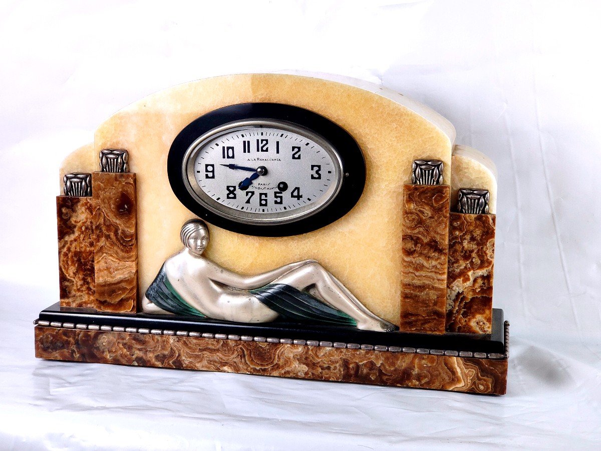 Sublime Art Deco Clock Circa 1925-photo-7
