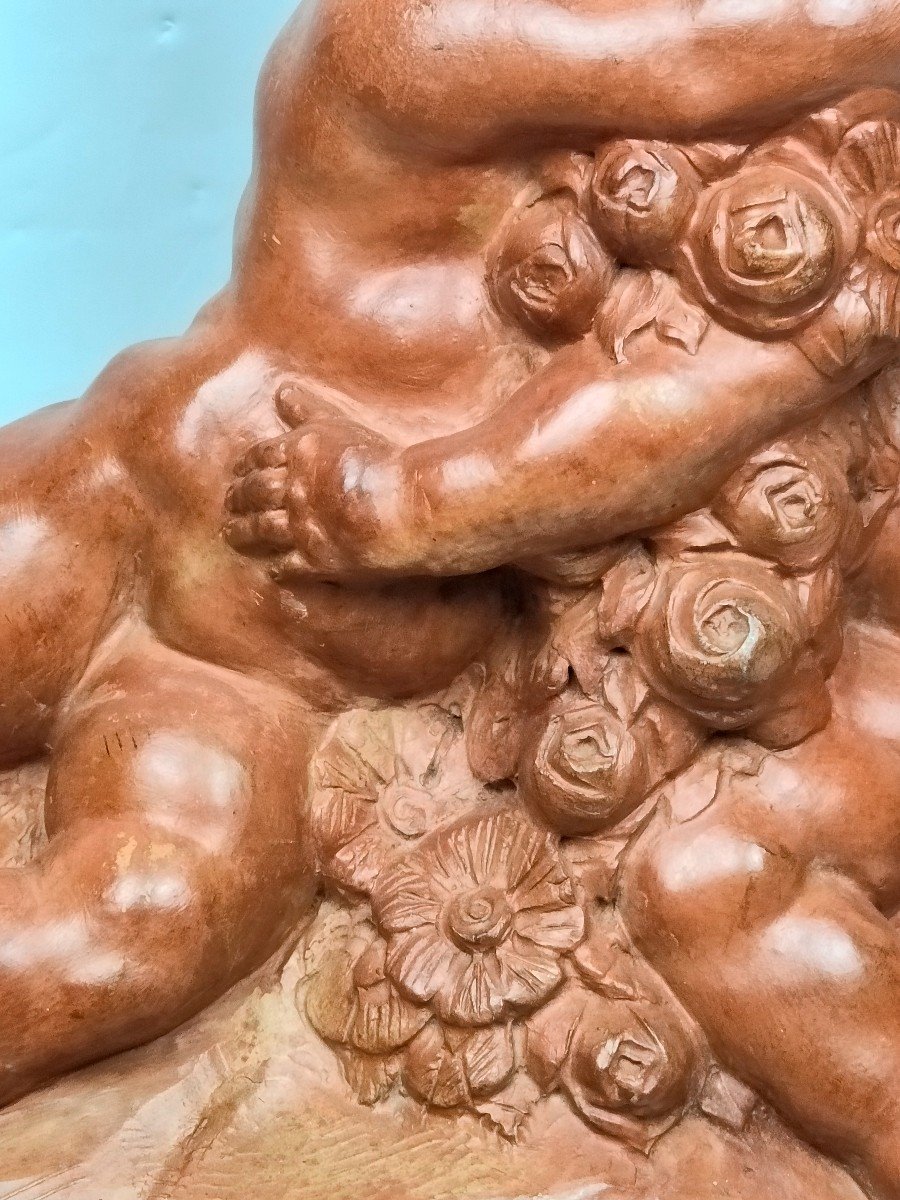 Thomas Cartier : Grande Terre Cuite Art Déco Vers 1925-photo-4