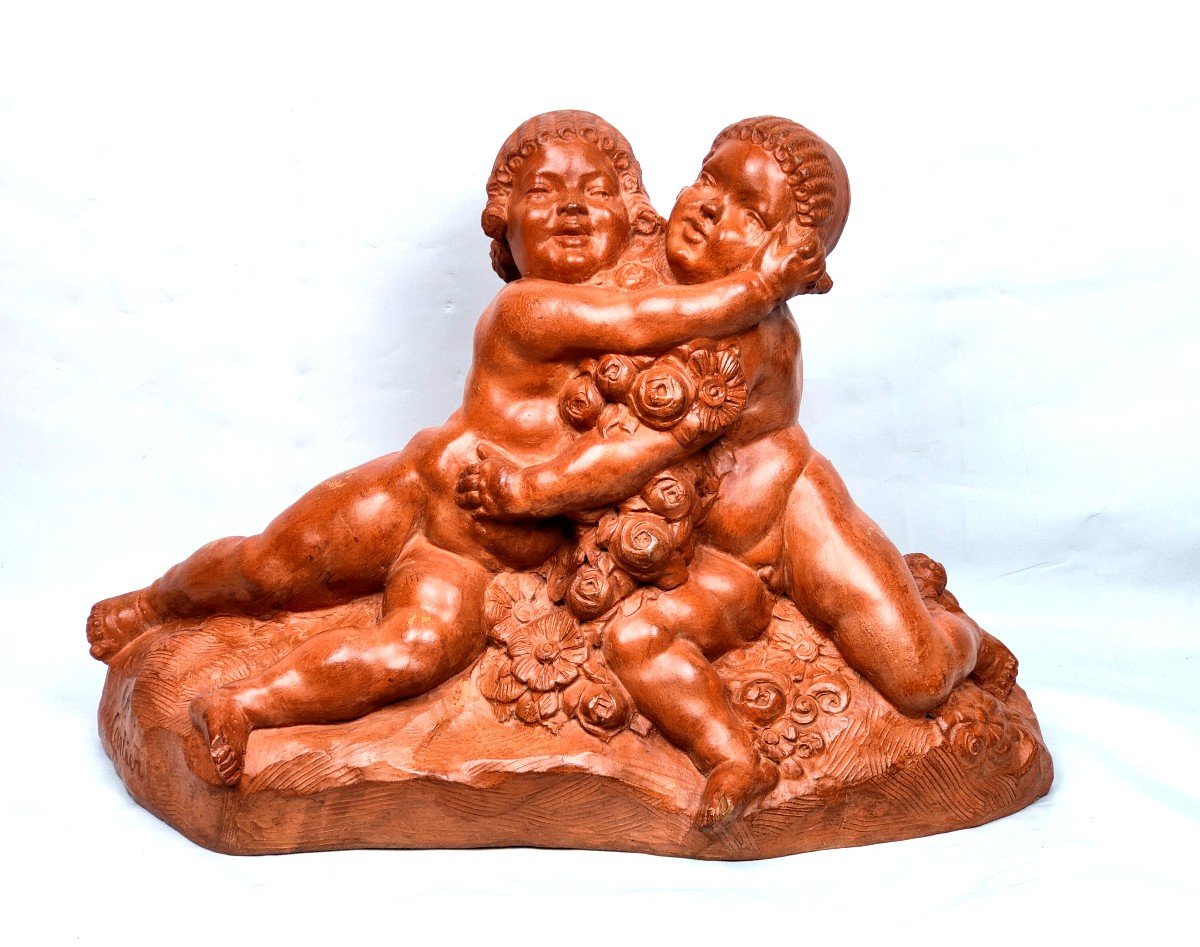 Thomas Cartier : Grande Terre Cuite Art Déco Vers 1925