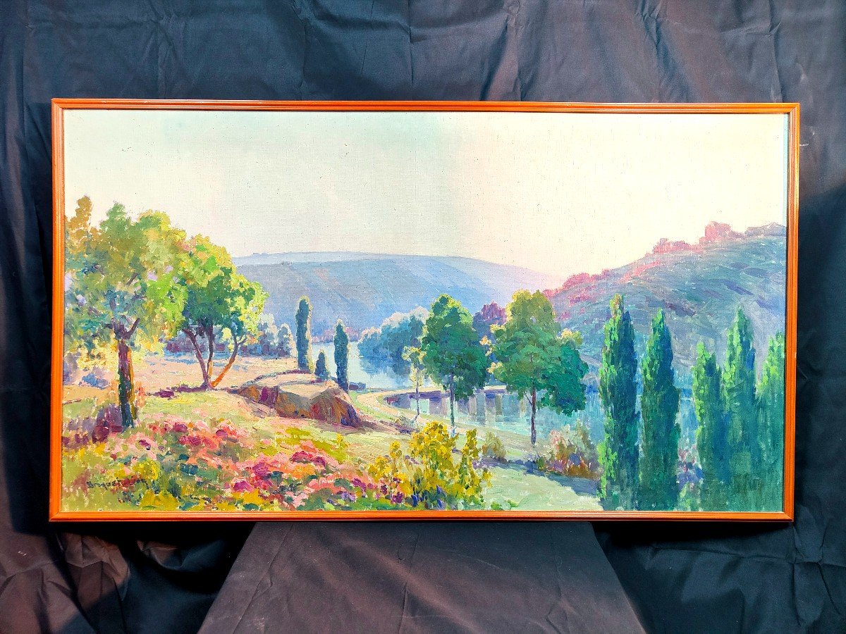 Sublime And Large Oil On Canvas Léon Broquet 145x82cm