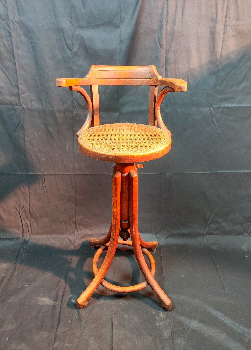 Tabouret De Coiffeur Pour Enfant - Thonet Ou Fischel - Circa 1900